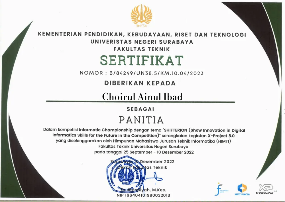 Informatics Championship Certificate
